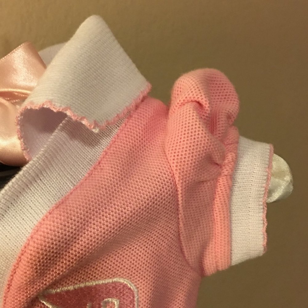 ADIDAS Detroit Baseball Fan Pink Polo Dress   0-3M - Picture 3 of 10